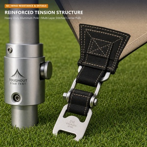 Tente de camping imperméable résistante aux UV, chapiteau d'événement, <span class=keywords><strong>bâche</strong></span> <span class=keywords><strong>20m</strong></span> pour 60 personnes, auvent portable pour mariage et fête en extérieur, Oxford 600D - Product Image 2