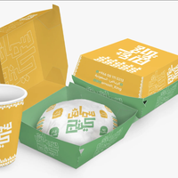 Boîte à hamburger à clapet personnalisée, pliable, à montage rapide, surface anti-graisse, pour la restauration rapide à emporter et la restauration événementielle