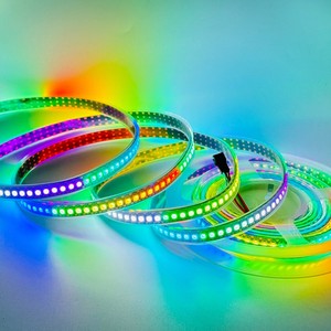 Bande <span class=keywords><strong>LED</strong></span> WS2812 SMD 5050 5V 144 <span class=keywords><strong>LED</strong></span>/<span class=keywords><strong>m</strong></span>, adressable individuellement, RVB pleine couleur, flexible, idéale pour l'extérieur, IP67 - Product Image 3