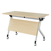 Büro-Klapptisch und -Stuhl-Set, Tragbare Faltbare Möbel mit Rollen, Verstellbarer Besprechungs- und Laptop-Tisch, Anpassbar