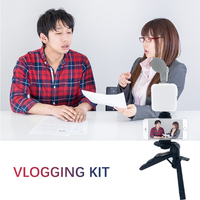 Kit de réalisation de vidéos pour smartphone AY 49 Kit de vlogging avec poignée, microphone canon, lumière LED et télécommande sans fil Kit Youtube