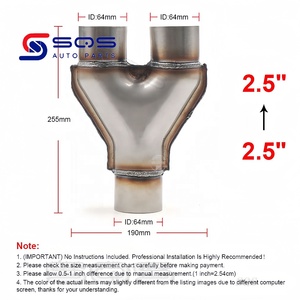 Punta de Escape de Acero Inoxidable 201 de Alta Calidad SQS, Personalización de Fábrica, <span class=keywords><strong>Precio</strong></span> de Fábrica, Conector Adaptador de Escape Doble para Lexus - Product Image 2