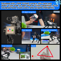 15DOFRaspberry Pi CM5 DOGZILLA Lite avec bras robotique et pince, robot chien bionique de bureau IA
