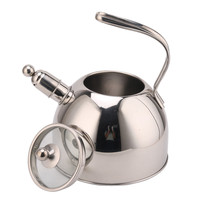 Bouilloire sifflante de cuisinière, conception durable et résistante à la chaleur compatible avec l'induction en acier inoxydable