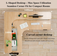 Bureau debout PRORIALS robuste à double moteur en forme de L avec tiroir et étagère, 730-1180 mm, charge de 80 kg, vitesse de réglage de 20 mm/s, OEM ODM