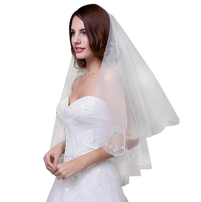 Свадебное платье, свадебные аксессуары для волос, короткая мягкая Фата, модная простая свадебная фата для вечеринки