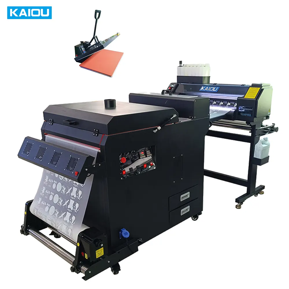 Kaiou 60Cm Dual Heads Xp600 Head Heat Press Machine Tshirt Afdrukken A1 Dtf Sticker Printer Sportkleding Printer Dtg Dtf Printer