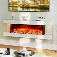 Cheminée électrique 60 pouces LED 7 couleurs avec télécommande, moderne, décorative, pour l'extérieur, les vacances, les chalets, les appartements, les hôtels, les suites, l'intérieur