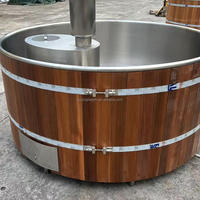 Bain à remous autoportant moderne en bois, fabrication chinoise, avec drain intégré pour spas extérieurs et chauffage interne – Vente en gros