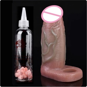 High Quality Silicone Realistic <b>Dildo</b> Sheath Male Masturbator Penis Sleeve Cock Ring Stretchable Sex Toys for Men Skin Touch - Product Image 3