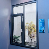 Fenêtre personnalisée à double/triple vitrage étanchéité à l'eau maison isolée thermiquement fenêtres à battant en aluminium avec moustiquaire à vendre