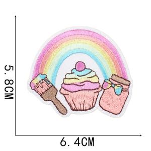 Accessori per Makeup moda vendita calda in ferro su Patch ricamate divertenti toppe in tessuto alla moda accessori di abbigliamento per ragazze - Product Image 6