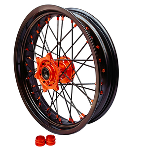 Roues de moto pour EXC SXF 250 350 <span class=keywords><strong>450</strong></span> <span class=keywords><strong>Supermotard</strong></span> 17 pouces 36 rayons en alliage anodisé, ensembles de roues Supermoto - Product Image 4