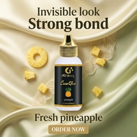 Colle liquide transparente pour perruques à dentelle, fixation extrême, résistante à l'eau, avec logo personnalisé, 60 ml, pour installation de perruques frontales