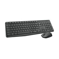 Clavier sans fil Logitech MK235 noir, récepteur sans fil 2,4 G, combo clavier de bureau sans fil