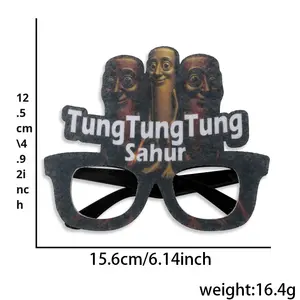 نظارات مضحكة على شكل بيت خبز الزنجبيل للحفلات الأمريكية وحفلات التخرج والهالوين وعيد الميلاد، إكسسوارات حفلات غريبة إيطالية - Product Image 6