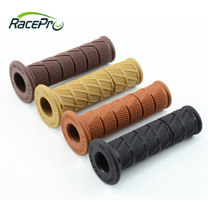 Poignées de guidon universelles Vintage en caoutchouc, 7/8 pouces, 22mm, 1 pouce, 25mm, pièces de Style rétro, poignées de moto Cafe <span class=keywords><strong>Racer</strong></span> - Product Image 4