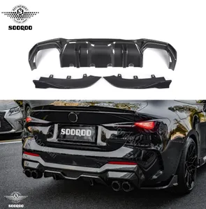 New Design SQ Style Dry Carbon Fiber Gloss Carbon Diffuser For BMW G22 G23 Coupe 2021-IN