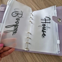 Enveloppe de budget personnalisée A6 pour la gestion de l'argent, insert pour classeur, enveloppe pour le défi d'épargne, accessoire de portefeuille de budget, pochette zippée