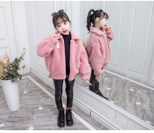 Produttori di abbigliamento per bambini cina <span class=keywords><strong>rosa</strong></span> bambini inverno neonata cappotto di pelliccia Casual - Product Image 5