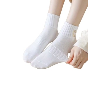 Zhuji Ankle Socks Solid Color Breathable Polyester Women's Casual Sport Socks Daily Life Youth Size 7C Model - Product Image 5