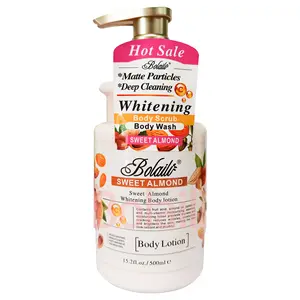 BAILAILI wholesale pivate label sweet almond body lotion moisturizing Body Milk 500ml brightening whitening Lotion