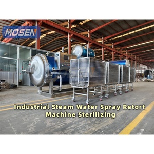 Nouvelle machine de stérilisation industrielle Mosen horizontale à vapeur et pulvérisation d'eau pour poissons en conserve - Product Image 3
