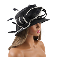 Nouveau Chapeau Fascinateur de Mode Festive, Chapeau d'Église de Luxe en Sinamay à Nœud Papillon, Nouveau Filet à Cheveux, Cadeau pour Femmes, Fête, Danse, Décoration