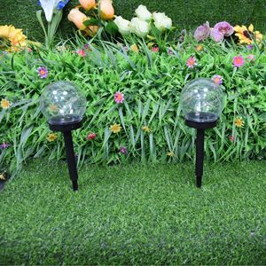 Lampe solaire Hejia à changement de couleur pour jardin, pelouse, décoration extérieure, 7 couleurs, globe transparent, lampe à insérer dans le sol - Product Image 4