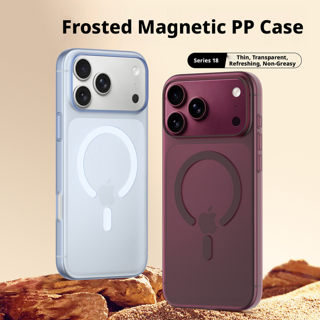 Ultra Thin PP Case for iPhone 18 17 16 Pro Max 0.3mm Slim Matte Magnetic Cover Lightweight Skin Feel Anti-Fingerprint Shell