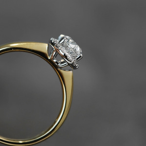 Anello Bicolore a Forma Ovale, Design Elegante per Donne - Product Image 6
