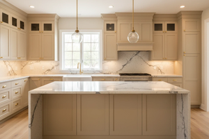 100% VIETNAM ARTIFICIAL QUARTZ CALACATTA BOSTON IVY 20mm Thick Big Slab Eco-Friendly Modern Hotel Hospital Kitchen Table Top - Product Image 4