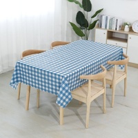 Nappe de table rectangulaire jetable à carreaux, imperméable et épaisse, 137 x 274 cm, pour fêtes, directement de l'usine