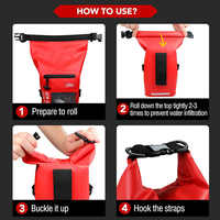Sac étanche IPX6 pour premiers secours en extérieur avec fenêtre transparente, trousse médicale portable de survie d'urgence pour kayak et sports nautiques