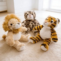 Peluche d'animal à longues pattes, plusieurs modèles (Lion, Tigre, Éléphant, Girafe), poupée assise, rembourrage en coton PP, 31-50cm, cadeau unisexe