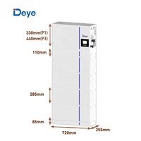 Batterie de stockage d'énergie LiFePO4 Deye Al W5.1-ESS 5,12 kWh tout-en-un 51,2 V 100 Ah empilable avec onduleur monophasé/triphasé