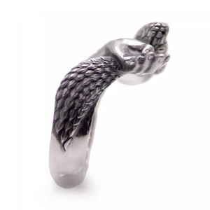 Anillo de cobre ecológico, moderno y popular, con diseño de serpiente y efecto de coagulación, para la reconstrucción de la mano. - Product Image 3