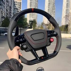 Volant de course sport en fibre de carbone pour Audi A7L A6L style <span class=keywords><strong>RS</strong></span> avec boutons multifonctions - Product Image 2