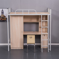 Lit simple en fer au design moderne pour dortoir, idéal pour étudiants et appartements