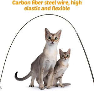 Pet Funny <b>Cat</b> <b>Interactive</b> <b>Toy</b> Stick Retractable 3-section Telescopic Rod Teaser for <b>Cat</b> Wand Fishing Pole <b>Toy</b> <b>Cat</b> Supplies - Product Image 6