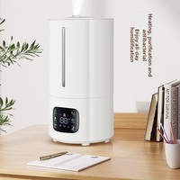Humidificador de Escritorio Explosions, 5L de Gran Capacidad, Calefacción Inteligente, Funciona con Corriente Alterna, Silencioso, con Función de Temporizador