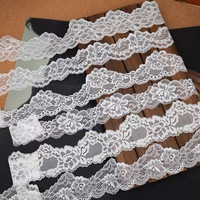 Dentelle élastique florale de qualité 5-6,7 cm pour vêtements, accessoires de nuit, col et manches, matériaux décoratifs