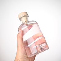 Contenants à jus réutilisables pour boire du thé au lait 350ml 500ml 750ml Bouteilles à jus en verre personnalisées