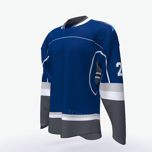 เสื้อเจอร์ซีย์ฮอกกี้น้ำแข็งขนาดใหญ่พิเศษเสื้อเจอร์ซีย์ทีมไม่มีลายพิมพ์โลโก้ออกแบบได้ตามต้องการ - Product Image 2