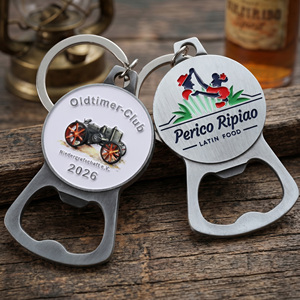 Décapsuleur personnalisé en alliage de zinc émaillé et imprimé, porte-clés décapsuleur de bière avec logo et code QR pour restaurants et événements - Product Image 2