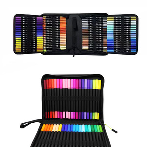 Stylo marqueur pinceau aquarelle Stylo pinceau double pointe Twin Tip Art marqueur coloré Soft Tip Skeched marker set - Product Image 1