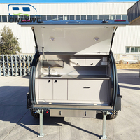 ONLYWE Petite remorque de camping-car en forme de larme Rv Motorhomes Caravan Luxury Camping Trailer Offroad Family Mini Travel Trailer