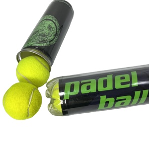 Pelota de Pádel de goma natural y lana 2024 profesional de alta calidad del fabricante de China más nuevo de 45%. - Product Image 4