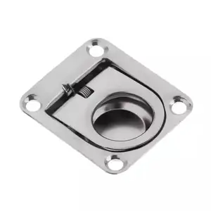 316 Stainless Steel Stamping Square Flush Marine Hardware Lift Ring Spring type