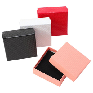 Custom Logo Luxury <b>Gift</b> <b>Black</b> White Jewelry Packaging Folders Embossing Matt Lamination Sponge Recyclable Bracelet Pendant - Product Image 1
